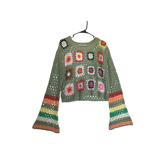 Davi & Dani colorful granny square crochet sweater - Picture 3 of 8